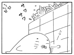 【無料漫画】毎日配信!少年アシベ(199)見栄をはった結果…「恐怖のチクワ」キュートな“ゴマちゃん”をめぐる名作4コマ/森下裕美 23