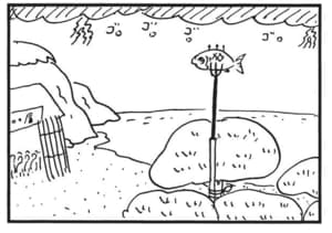 【無料漫画】かりあげクン(1602回)毎日配信!「やす」「犬」魚を焼くための奇抜すぎるアイデア/植田まさし 4