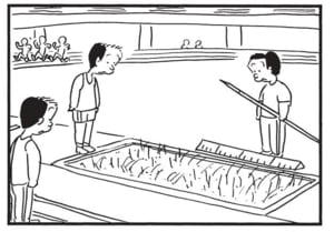 【無料漫画】かりあげクン(1552回)毎日配信!「作務衣」「砂漠化」街中で目立たないための奇策/植田まさし 7