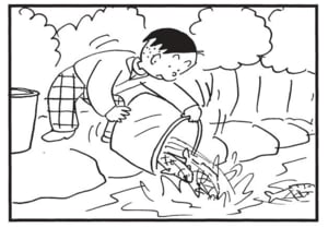 【無料漫画】かりあげクン(1441回)毎日配信!「修業」「銭湯」大荷物で滝へと向かったワケは…/植田まさし 3