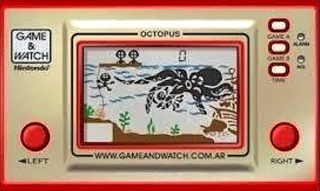 昭和レトロ] ゲームウォッチ オクトパス [任天堂] 1981年製 - テレビゲーム