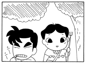 【無料漫画】毎日配信！少年アシベ（161）「楽しいキャンプ」森下裕美／キュートなゴマフアザラシの“ゴマちゃん”をめぐる名作ギャグ4コマ 16