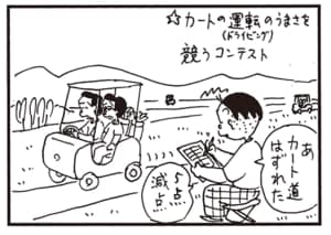 あ　カート道はずれた　5点減点