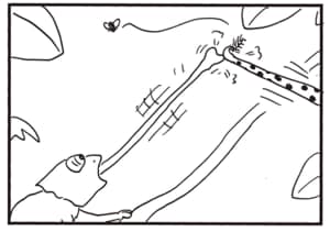 【無料漫画】かりあげクン（2236回）毎日2回配信！「カメレオン」獲物を狙った瞬間…／植田まさし 3