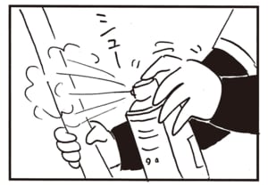 【無料漫画】かりあげクン（2257回）毎日2回配信！「すべりどめ」スプレーを使った場所は…／植田まさしの画像