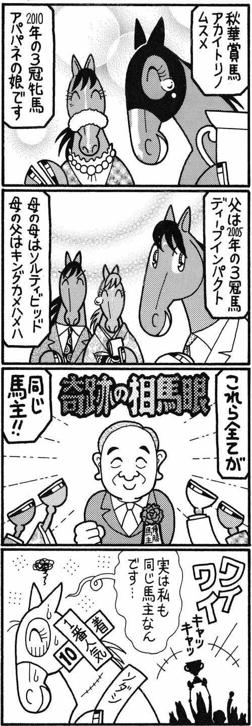 秋華賞馬アカイトリノムスメ　２０１０年の三冠牝馬アパパネの娘です