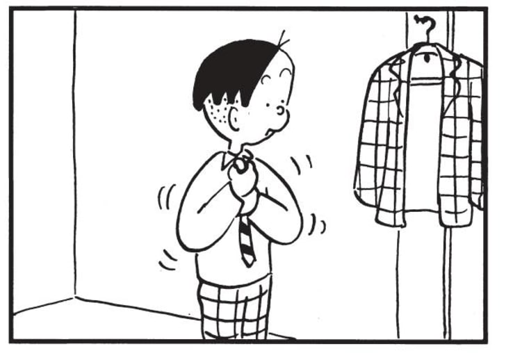 【無料漫画】かりあげクン(1545回)毎日配信!「雨やどり」「無農薬」雨が降り出すと着替えるワケとは/植田まさしの画像