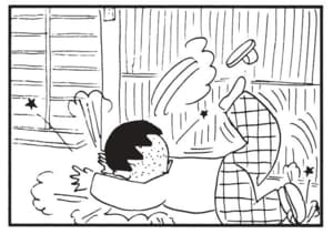 【無料漫画】かりあげクン(1574回)毎日配信!「親切」「ギター」道の出っぱり、どかしてくれると言ったけど…/植田まさし 2