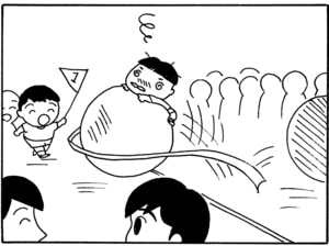 【無料漫画】毎日配信!少年アシベ(24)「ヨーイドン!!」森下裕美/キュートなゴマフアザラシの“ゴマちゃん”をめぐる名作ギャグ4コマ 40