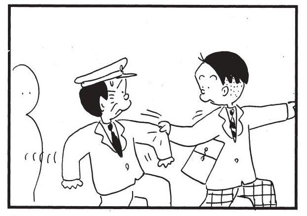 【無料漫画】かりあげクン（1767回）毎日配信！「ケンカ」「ドアスコープ」仲裁のため連れてこられたのは…／植田まさし 