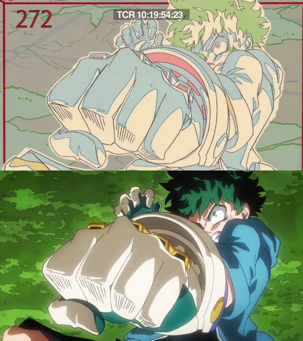 ボンズ手描きアニメの魅力！『僕のヒーローアカデミア』貴重な線撮＆完成版の比較映像が解禁の画像001
