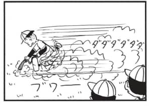 【無料漫画】かりあげクン（1728回）毎日配信！「白線」「暖炉」ライン引きの代用品は…／植田まさし 4