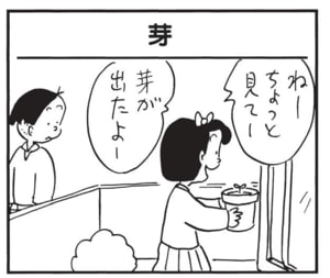 ねーちょっと見てー 芽が出たよー