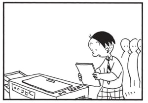 【無料漫画】かりあげクン(1580回)毎日配信!「翻訳」「ほおづえ」英語翻訳を自信満々にこなすと思いきや…/植田まさし 3