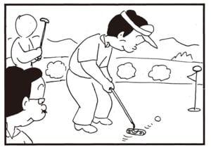 【無料漫画】かりあげクン(1980回)毎日2回配信!「パター」かりあげクンの手になじむ1本は…/植田まさし 2