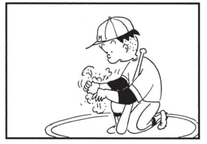 【無料漫画】かりあげクン(1471回)毎日配信!「春風」「ガム」風で帽子が飛ばされるのを眺めていたら…/植田まさし 11