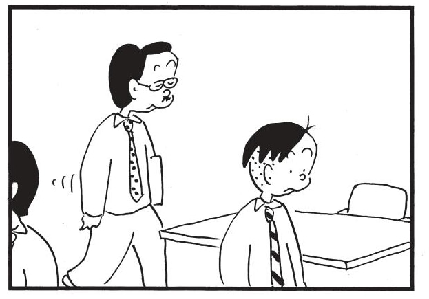 【無料漫画】かりあげクン(1585回)毎日配信!「いす」「たくあん」席に戻って気付いたこととは/植田まさしの画像