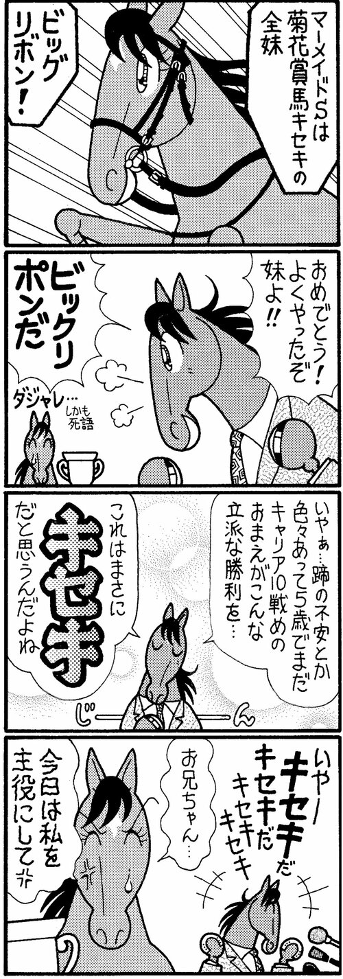 マーメイドＳは菊花賞馬キセキの全妹　ビッグリボン！