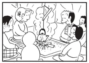 【無料漫画】かりあげクン（1739回）毎日配信！「いろり」「カギ」いなかと都会の大きな違い…？／植田まさし 2