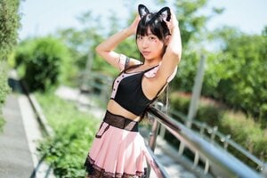 “韓国グラビアのパイオニア”ピョ・ウンジがまとった「タイトな猫衣装」に熱視線！「少し太っちゃいまして…（笑）」の画像