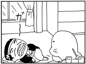 【無料漫画】毎日配信！少年アシベ（80）「味田君の知恵」森下裕美／キュートなゴマフアザラシの“ゴマちゃん”をめぐる名作ギャグ4コマ 4