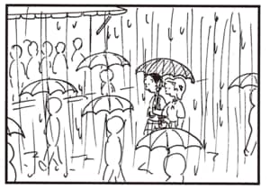【無料漫画】かりあげクン(2049回)毎日2回配信!「相合傘」純粋な親切だと思ったら…/植田まさし 2