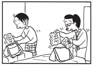 【無料漫画】かりあげクン(1622回)毎日配信!「かみ」「キャンドル」綺麗に整えられた書類、実は…/植田まさし 14