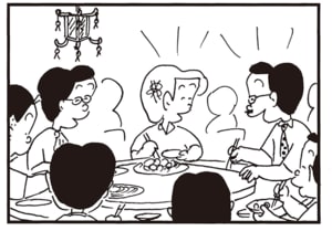 【無料漫画】かりあげクン（2081回）毎日2回配信！「くさび」食事会でまさかの大活躍？／植田まさし 3