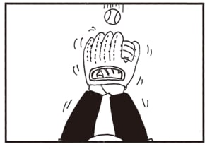 【無料漫画】かりあげクン(2121回)毎日2回配信!「基本」片手でとるなと怒られて反省…!?/植田まさし 4