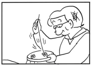 【無料漫画】かりあげクン（1745回）毎日配信！「ほおづえ」「ししゅう」勤務態度の悪さを告げ口したら…／植田まさし 6