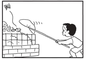 【無料漫画】かりあげクン(1608回)毎日配信!「網」「オイル」虫がうまく捕まえられないワケとは/植田まさし 3