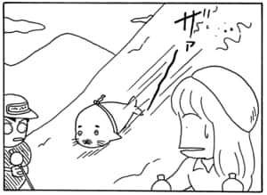【無料漫画】毎日配信！少年アシベ（43）「ウインターリゾート」森下裕美／キュートなゴマフアザラシの“ゴマちゃん”をめぐる名作ギャグ4コマ 12