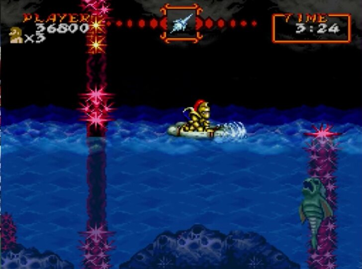 高難易度がクセになる！不気味で気持ち悪かったスーパーファミコン『超魔界村』のトラウマステージ3選の画像005