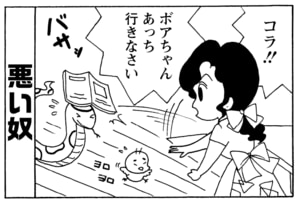 コラ！！　ボアちゃんあっち行きなさい