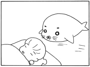 【無料漫画】毎日配信！少年アシベ（57）「遠い所へ…」森下裕美／キュートなゴマフアザラシの“ゴマちゃん”をめぐる名作ギャグ4コマ 8