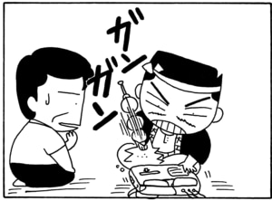 【無料漫画】毎日配信！少年アシベ（66）「二人の海」森下裕美／キュートなゴマフアザラシの“ゴマちゃん”をめぐる名作ギャグ4コマ 15