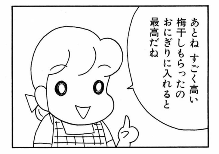 あとねすごく高い梅干しもらったの おにぎりに入れると最高だね