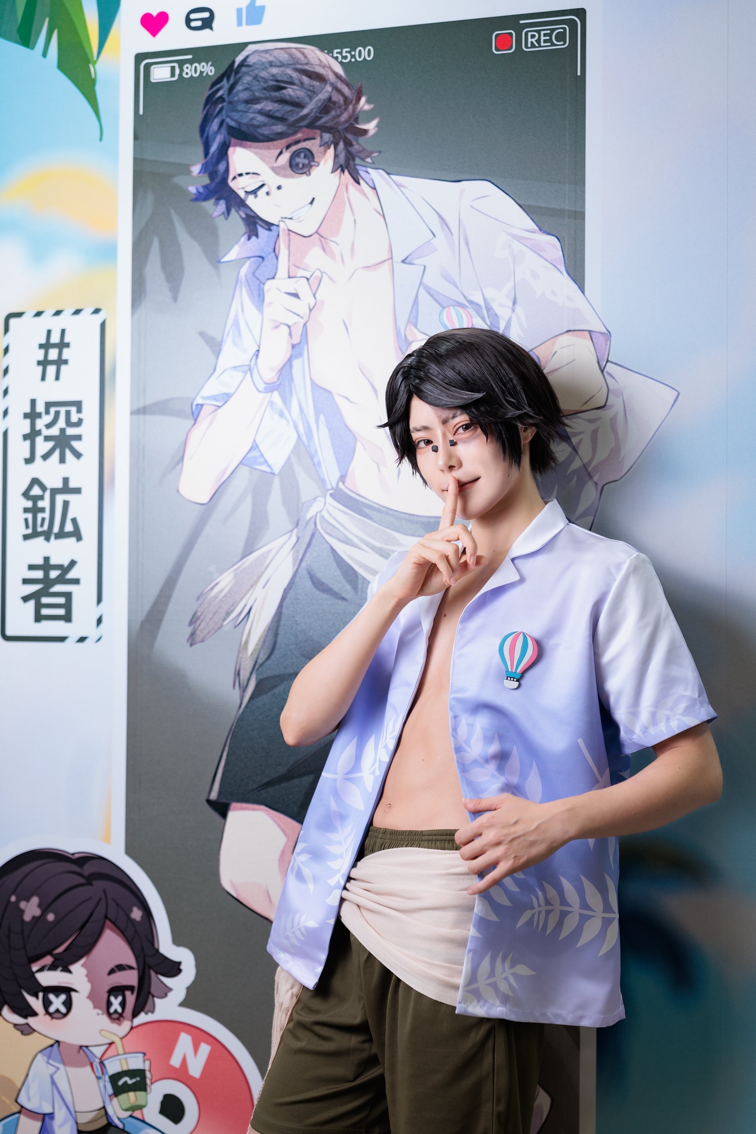 腹筋バキバキ！ フィットネスモデル・桃戸ももさん、あまりにもイケメンな“男装姿”『第五人格』探鉱者コスプレを披露の画像003
