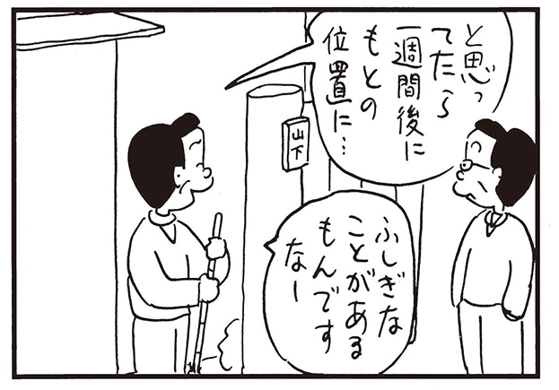 と思ってたら一週間後にもとの位置に…ふしぎなことがあるもんですなー